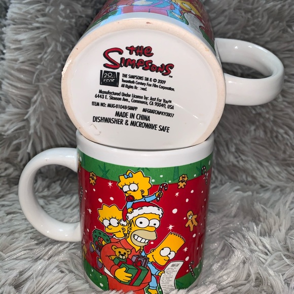 The Simpsons coffee mugs Christmas cups his & hers - Picture 3 of 4